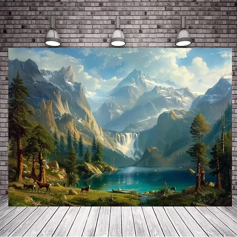 Decoración de pancartas de fondo para fotografía de Sierra Nevada en California