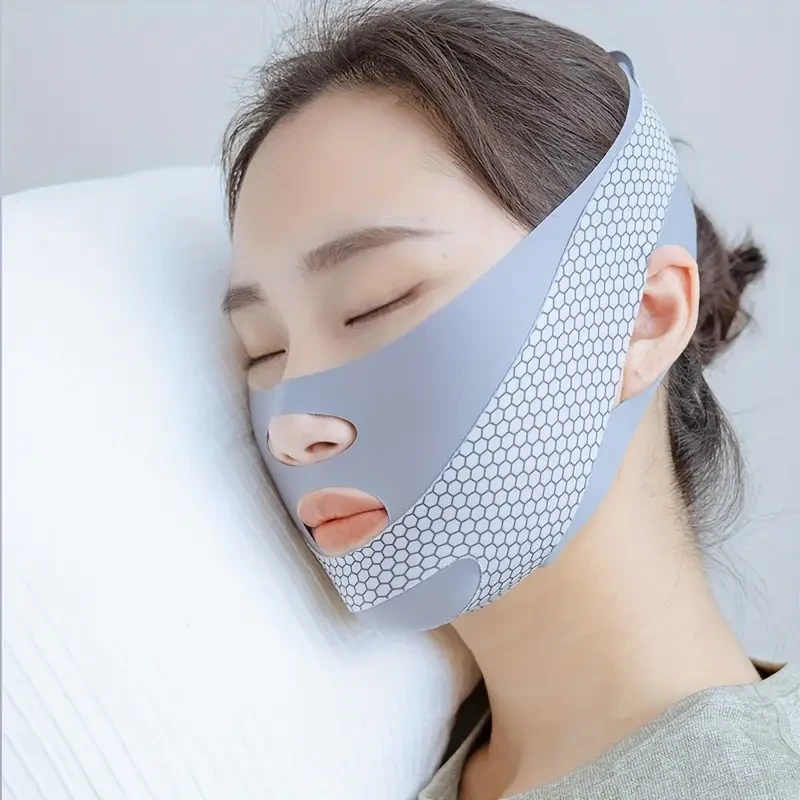 Lifting facial con moldeador de cara en V para dormir, vendaje adelgazante facial, relajación, modelado, estiramiento, reducción de papada, banda de masaje para adelgazamiento facial
