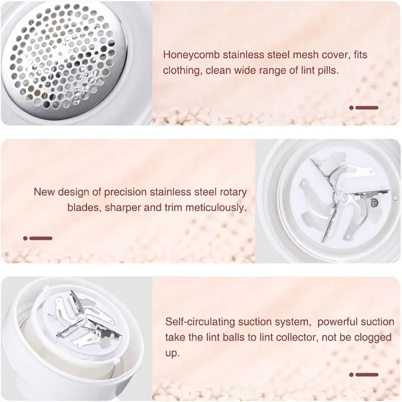 Afeitadora eléctrica de telas recargable por USB, quitapelusas portátil para ropa y suéteres