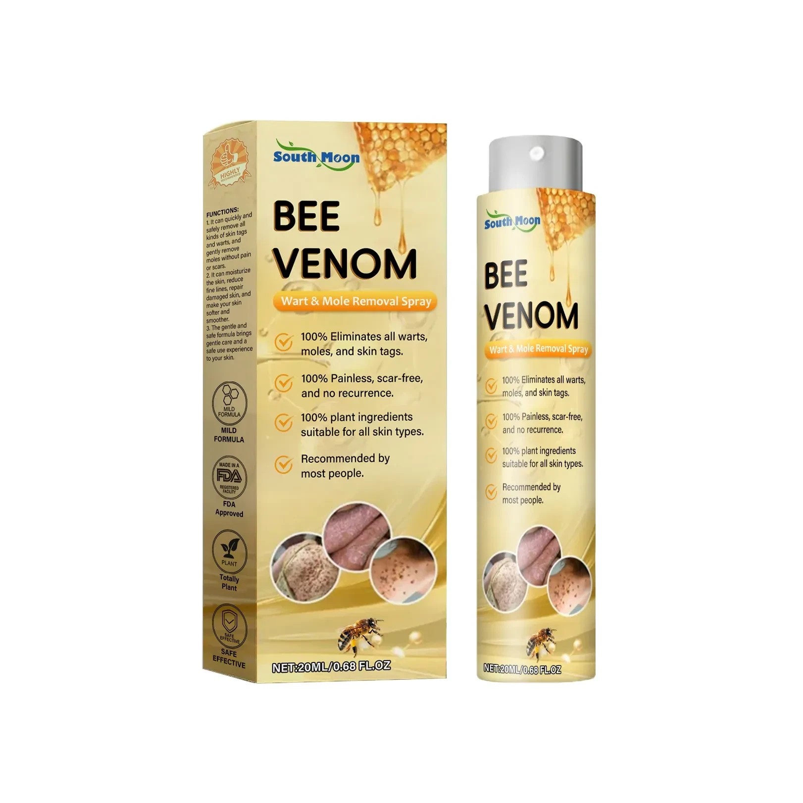 Spray de glicerina para eliminar verrugas