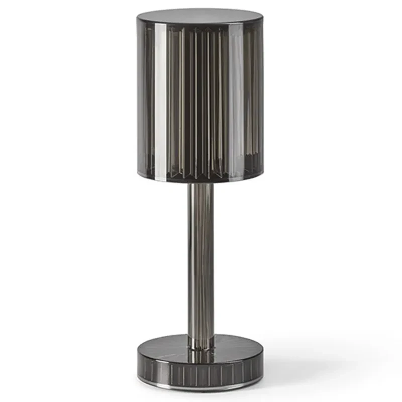 Lámpara de mesa de ambiente de bar restaurante lámpara de mesa LED de carga lámpara de mesa de cristal acrílico táctil luz de noche de noche