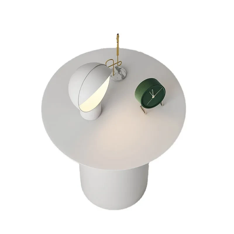 Mesita de noche moderna y sencilla de estilo nórdico para dormitorio, mesa pequeña redonda