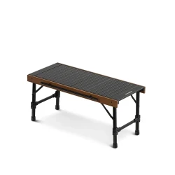 Mesa plegable combinada para exteriores, para camping, barbacoa, picnic, mesa de madera de haya