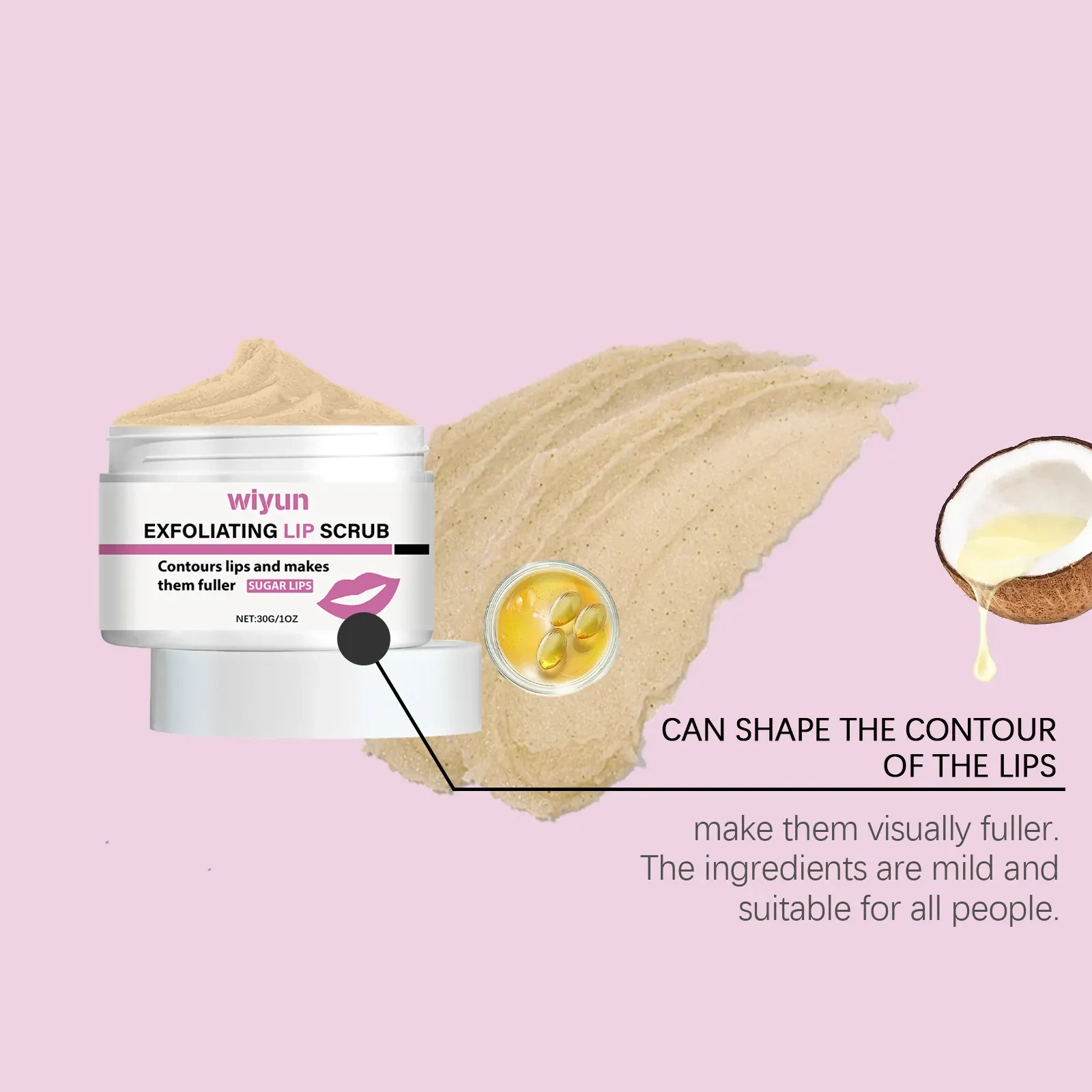 Cuidado hidratante exfoliante suave para labios