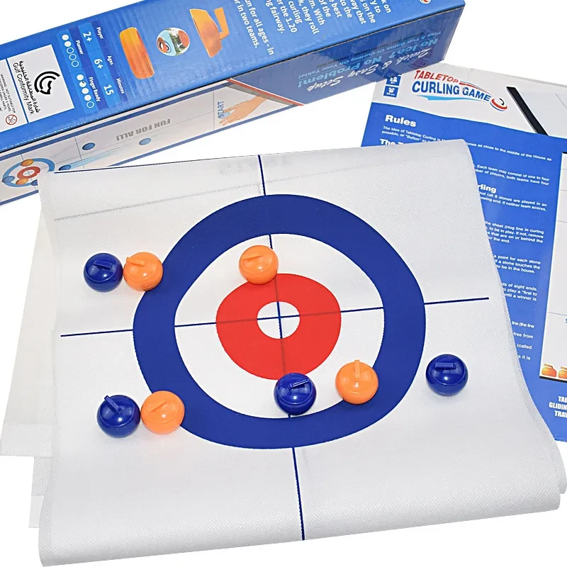 Mesa de juego de bolos y curling, mesa de tejo, mesa de curling, mesa de tejo plegable, regalos para fiestas familiares para niños
