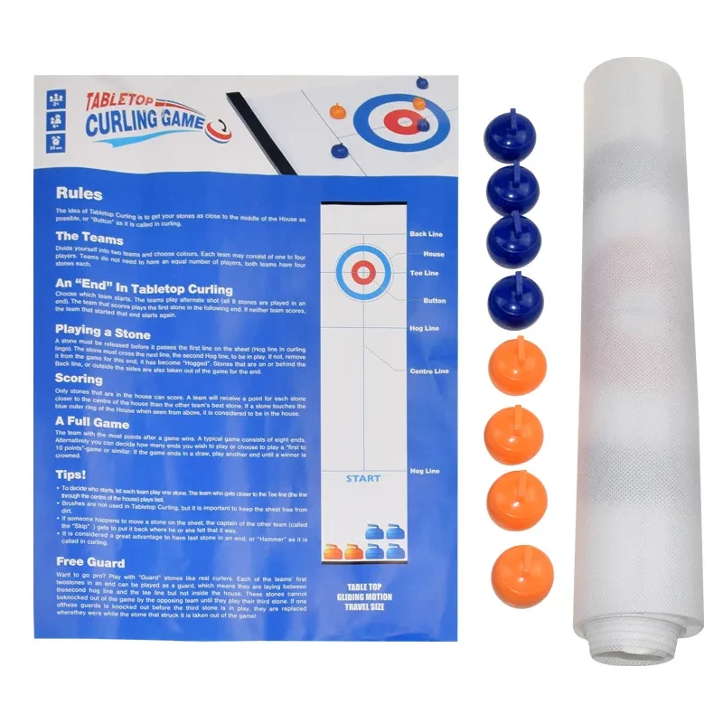 Mesa de juego de bolos y curling, mesa de tejo, mesa de curling, mesa de tejo plegable, regalos para fiestas familiares para niños