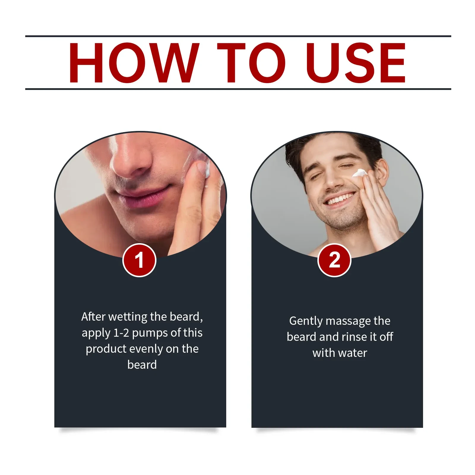 Mousse limpiadora de barba, cuidado hidratante