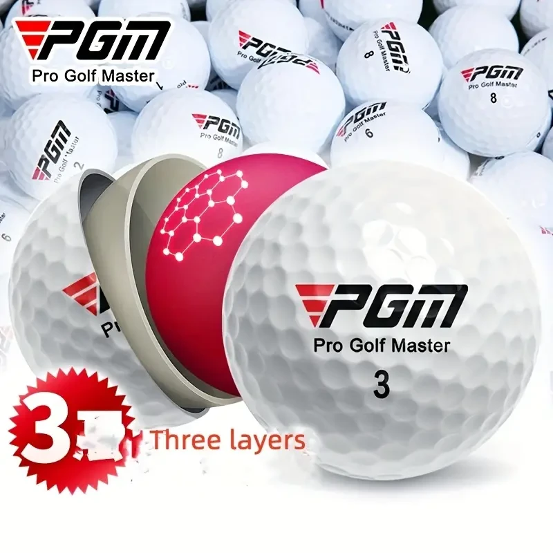 5 pelotas de golf blancas de tres capas, 44 g, dureza 80, accesorios de golf listos para jugar