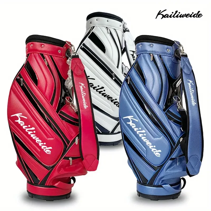 Bolsa de transporte para palos de golf ligera, resistente al agua y de primera calidad, con divisor de 5 vías y sistema de doble correa.