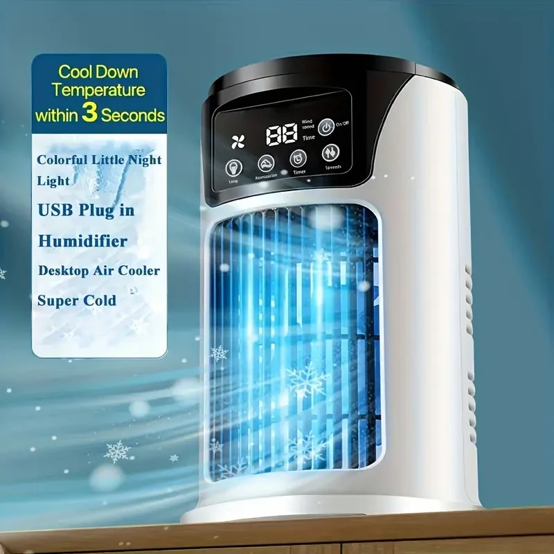 Aire acondicionado portátil 3 en 1, humidificador y ventilador