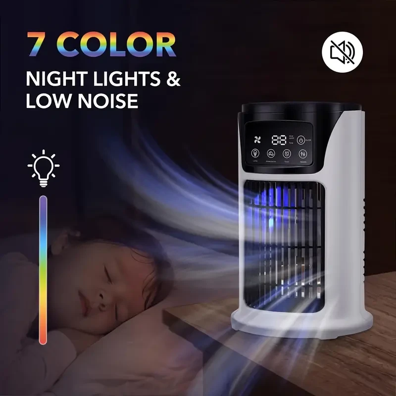 Aire acondicionado portátil 3 en 1, humidificador y ventilador