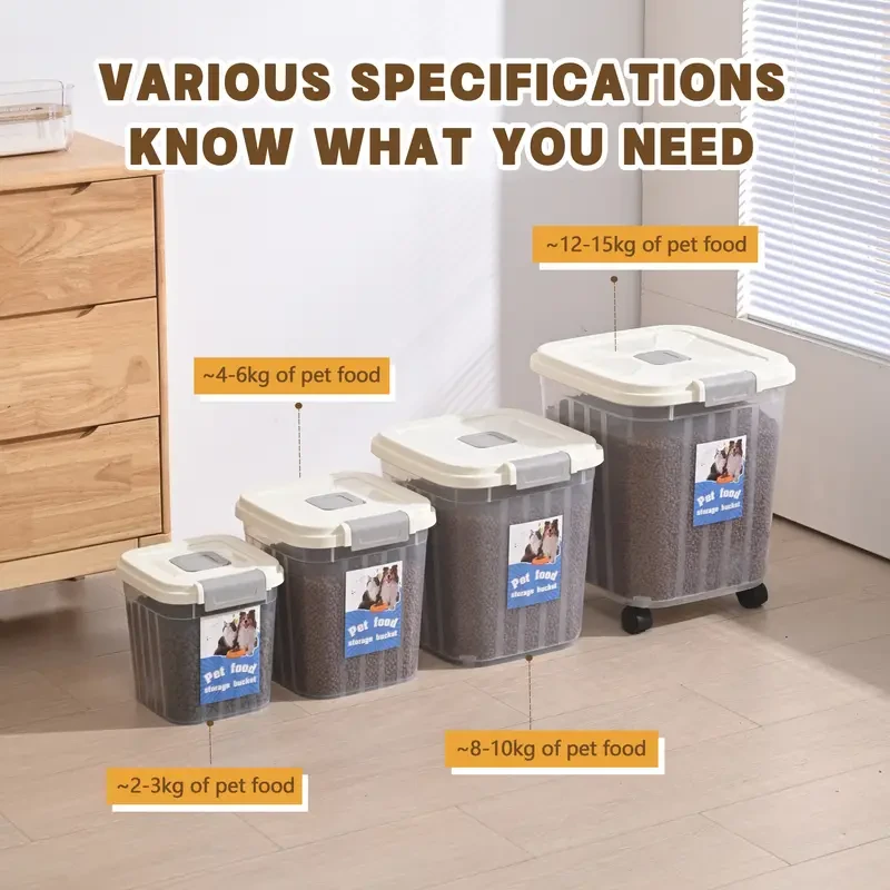 Contenedor de almacenamiento de alimento seco PetSafe - Sistema de polea lisa, diseño hermético a prueba de insectos para alimento para perros y gatos sin humedad, cubo de almacenamiento seguro