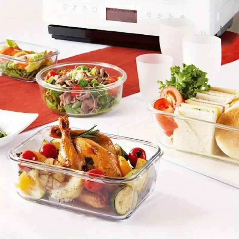 Juego de 12 recipientes de vidrio con tapa para almacenar alimentos, herméticos (contenedores y tapas), a prueba de fugas y sin BPA.