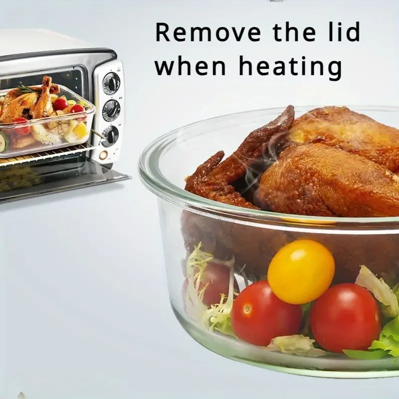 Juego de 12 recipientes de vidrio con tapa para almacenar alimentos, herméticos (contenedores y tapas), a prueba de fugas y sin BPA.