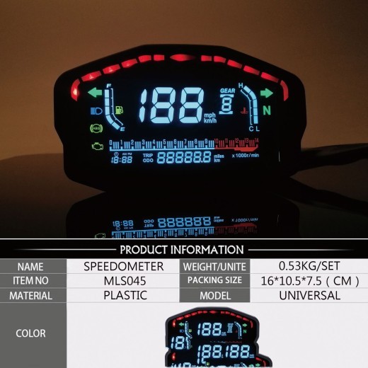 Pantalla LCD a color universal para modificación de instrumentos de motocicleta