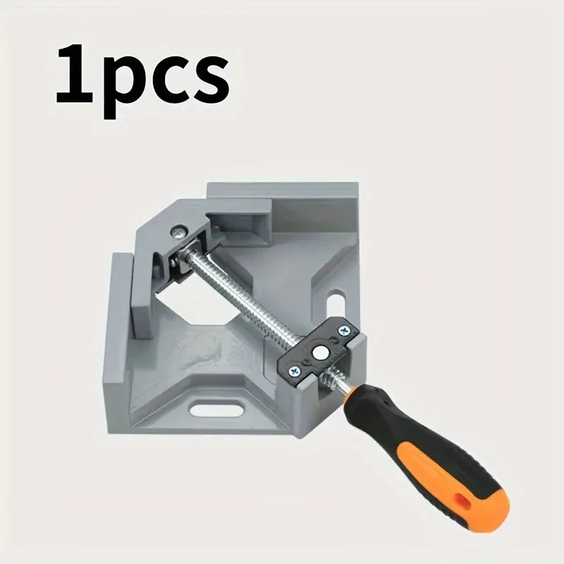 Abrazadera de ángulo recto ajustable de aleación de aluminio con mordaza oscilante para carpintería - Herramienta de sujeción de esquinas de 90 grados