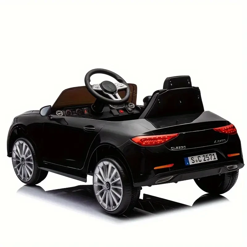 Coche infantil CLS 350 de 12 V con licencia: juguetes en miniatura, divertidos y originales, con control remoto para padres, suspensión en las cuatro ruedas, pantalla de potencia, control de volumen de música, luces LED, MP3, USB/SD y velocidad ajustable
