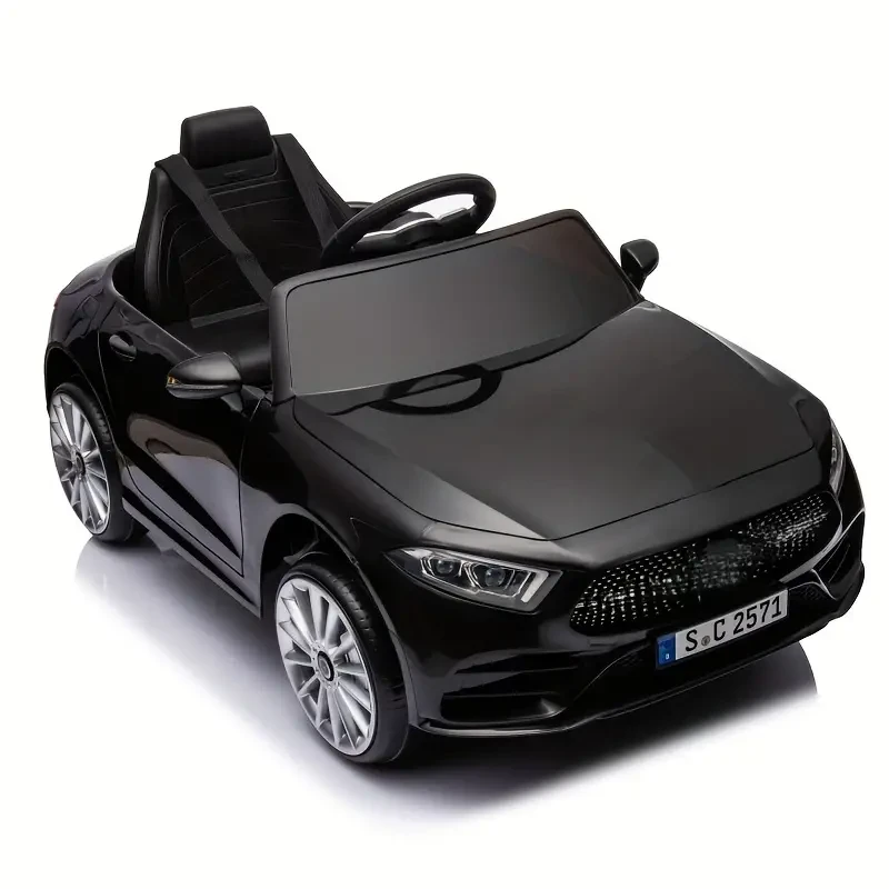Coche infantil CLS 350 de 12 V con licencia: juguetes en miniatura, divertidos y originales, con control remoto para padres, suspensión en las cuatro ruedas, pantalla de potencia, control de volumen de música, luces LED, MP3, USB/SD y velocidad ajustable