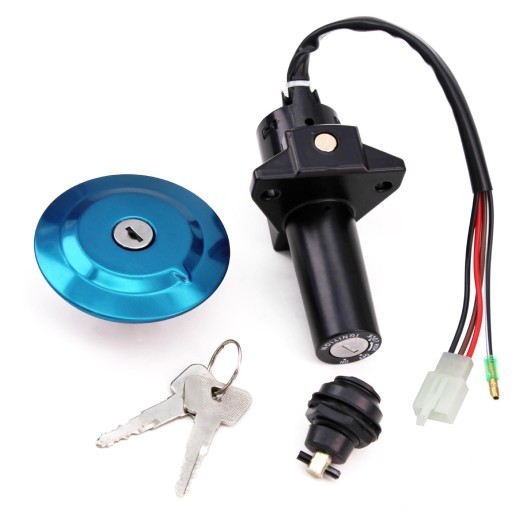 Juego de cerraduras para motocicleta YBR125, tapa del tanque de encendido, cerradura eléctrica de puerta