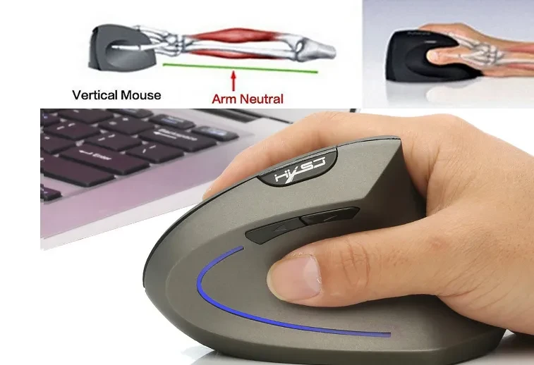 Soporte ergonómico vertical Bluetooth Gamer souris KIT USB recargable juego 2,4G sin cable para ordenador portátil ordenador portátil