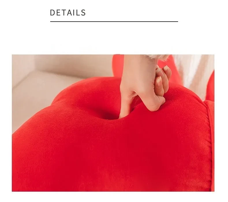 Decoración de habitación con almohada de lazo rojo