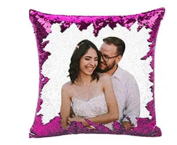 Almohada de regalo personalizada con lentejuelas mágicas