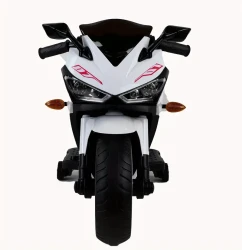 Motocicleta para niños TAMCO, motocicleta de 12 V para niños de 3 a 8 años, motocicleta para niños de 12 V y 7 Ah, juguete para montar con ruedas de entrenamiento, acelerador manual, conducción manual y ruedas con iluminación.