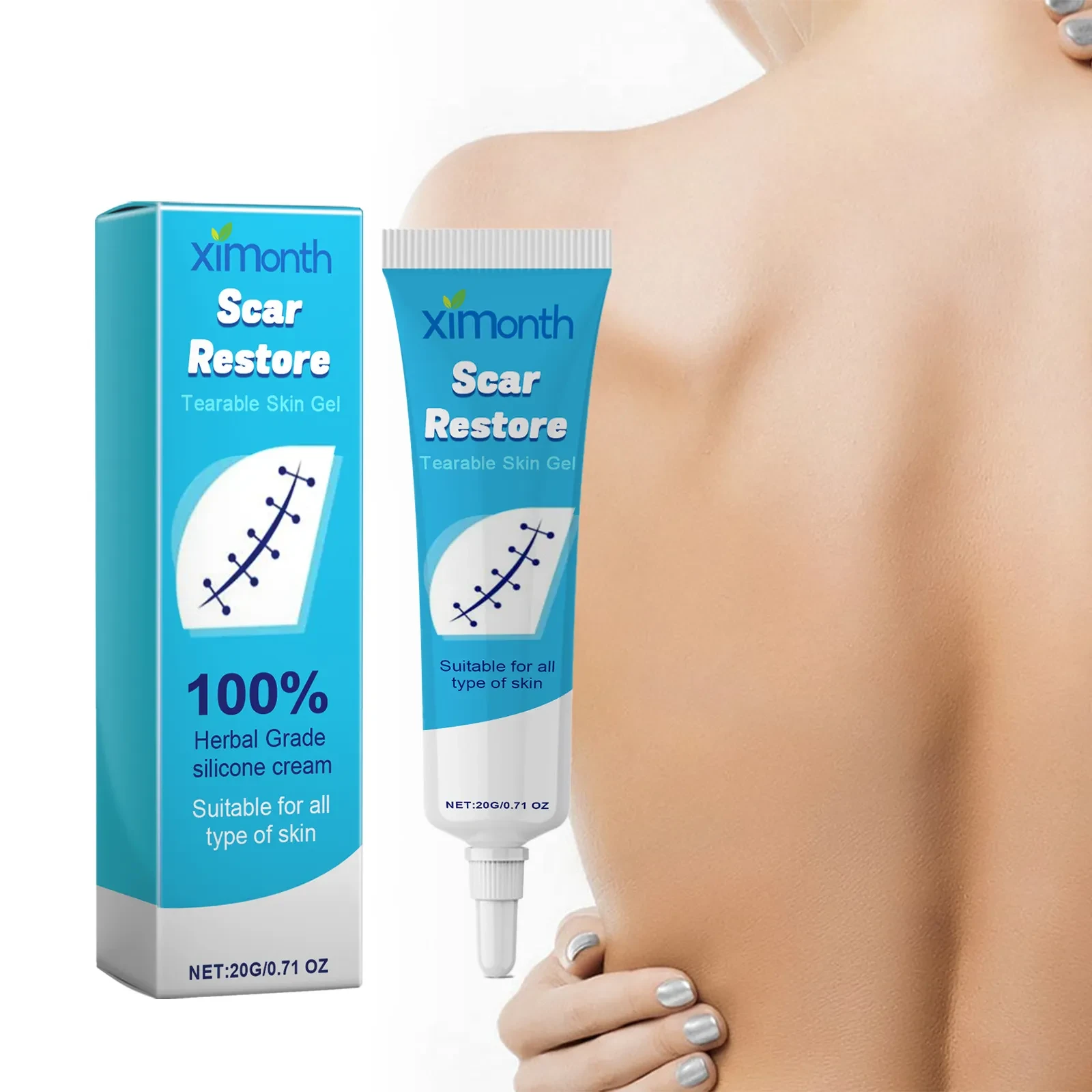 Gel para el cuidado de la piel que adelgaza las cicatrices