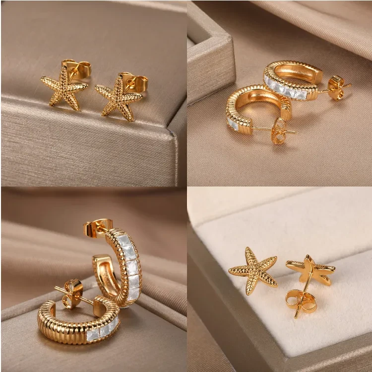 Pendientes de estrella de mar