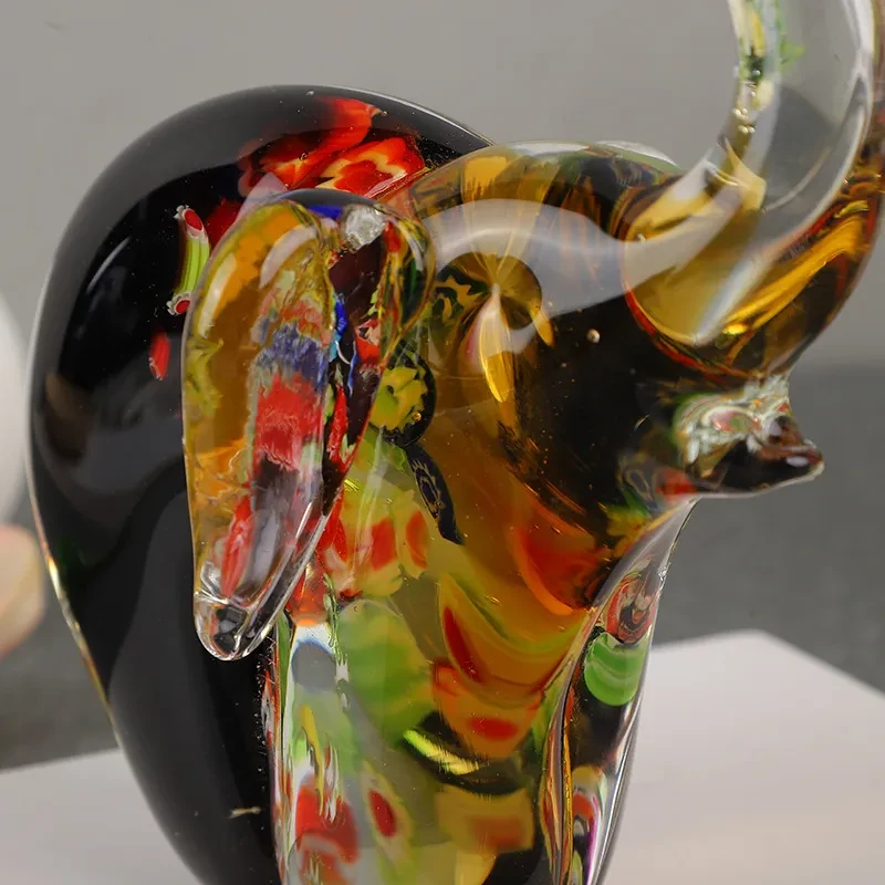 Escultura de elefante de cristal