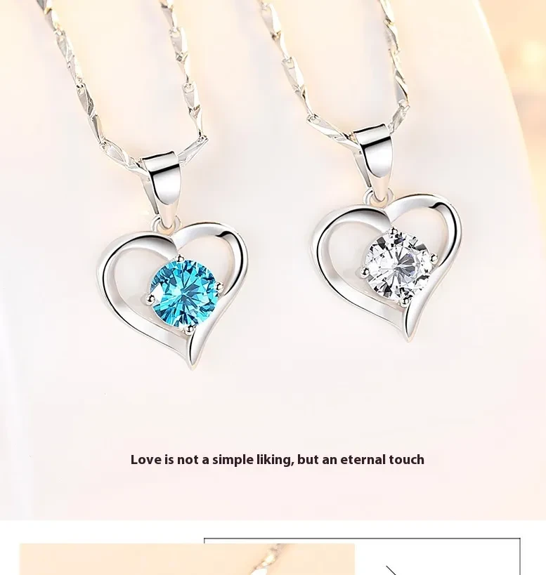 Collar con colgante de corazón de plata S999