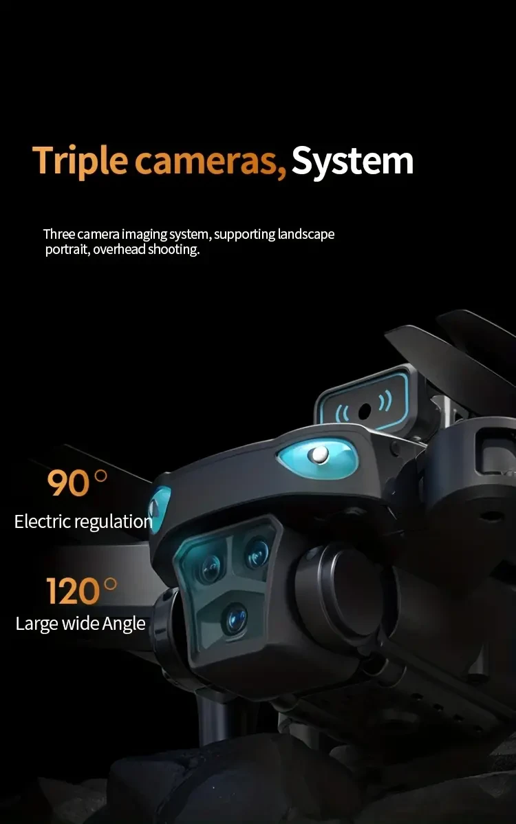 Dron FYRC M20 de alta potencia sin escobillas con cámaras duales, estabilización de flujo óptico, giros de 360° y diseño plegable: perfecto para fotografía aérea y aventuras al aire libre.