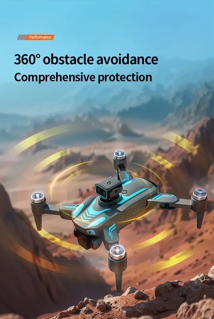 Dron FYRC M20 de alta potencia sin escobillas con cámaras duales, estabilización de flujo óptico, giros de 360° y diseño plegable: perfecto para fotografía aérea y aventuras al aire libre.