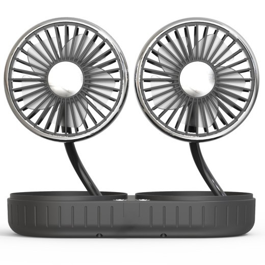 Ventilador USB pequeño con manguera de doble cabezal para interior de coche, accesorios creativos para automoción