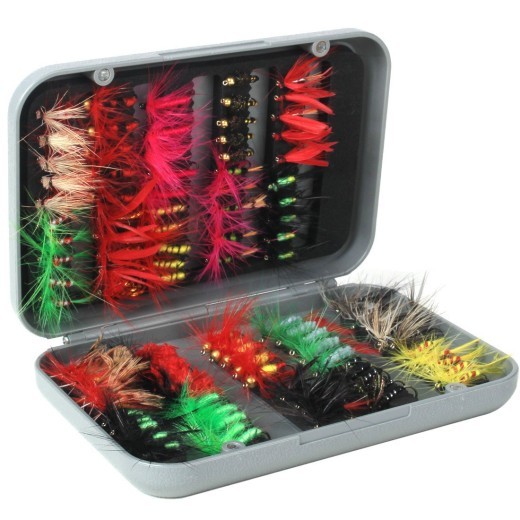 Juego de 100 cebos para moscas de Fishing Gear