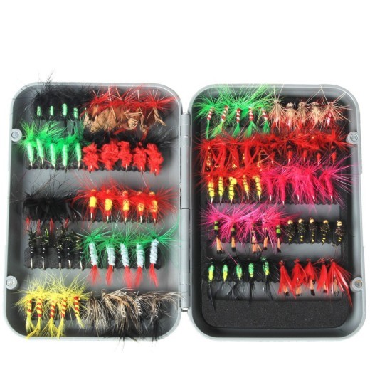 Juego de 100 cebos para moscas de Fishing Gear