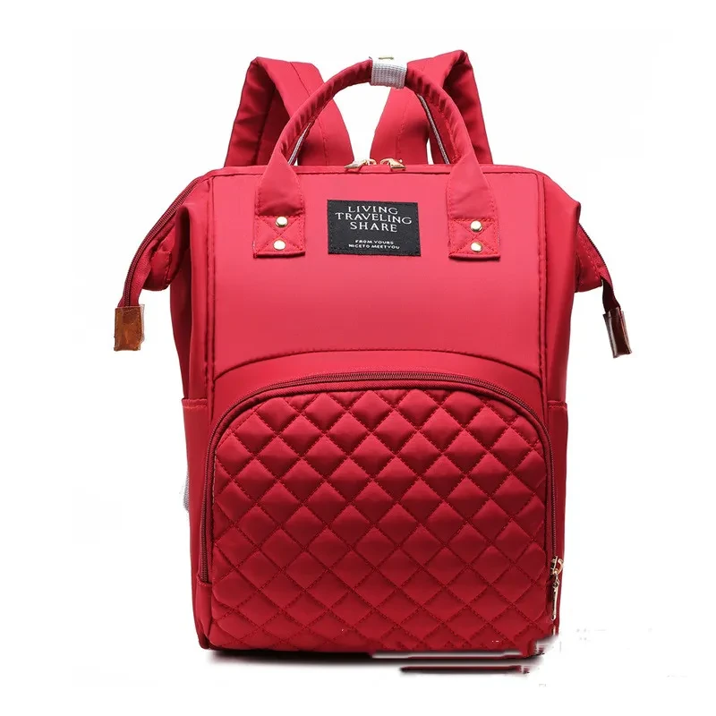 Práctico bolso para pañales de bebé, bolso para embarazadas con hilo de bordar