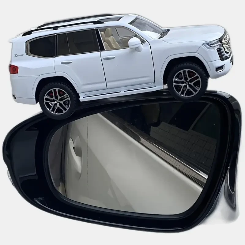 Toyota Land Cruiser, coche de juguete de aleación de zinc, escala 1/24, fundido a presión, con retroceso, luz y sonido.