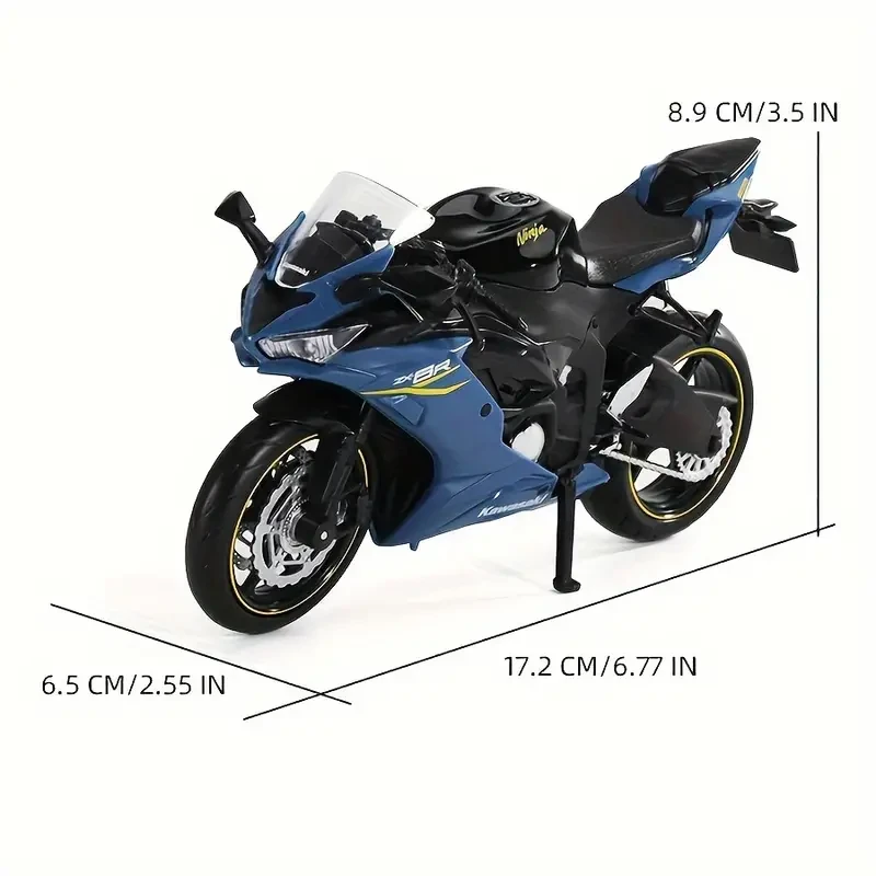 Modelo de motocicleta de aleación Kawasaki Ninja ZX-6R a escala 1:12