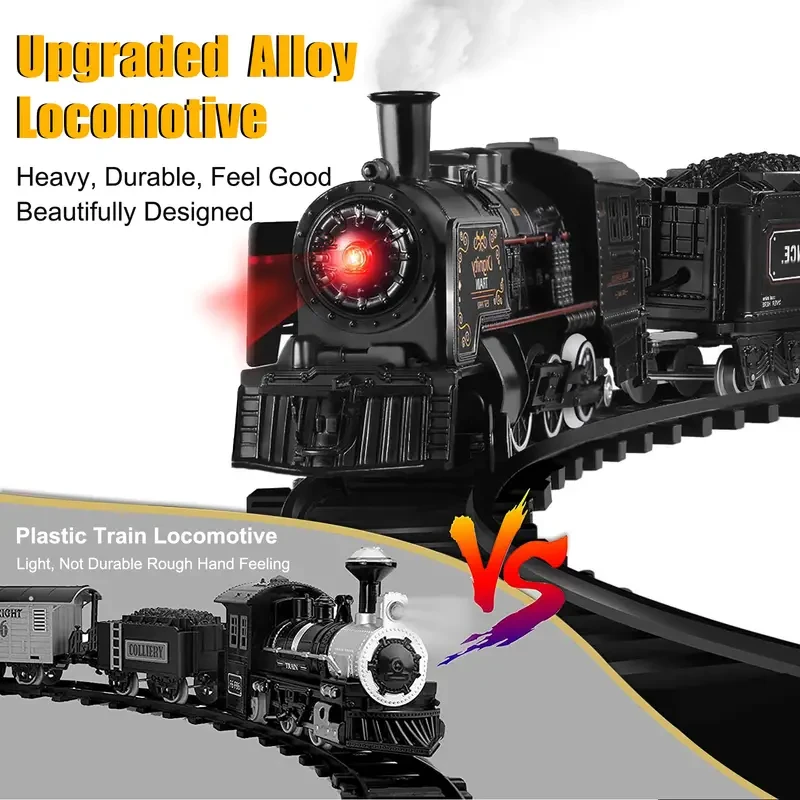 Juego de tren eléctrico para niños Trenes de juguete de metal