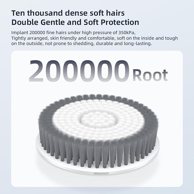 Cepillo eléctrico para la espalda, recargable, de pared, con cerdas suaves.