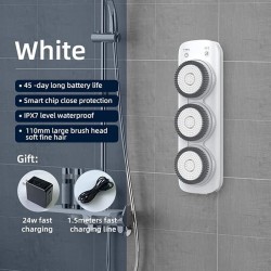 Cepillo eléctrico para la espalda, recargable, de pared, con cerdas suaves.