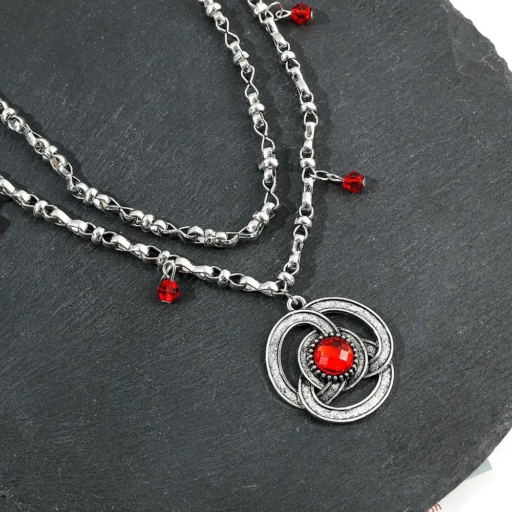 Collar de plata de aleación de moda