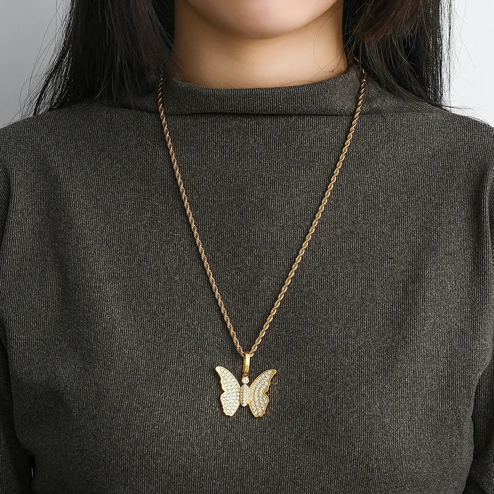 Collar macizo chapado en oro de 18 quilates galvanizado