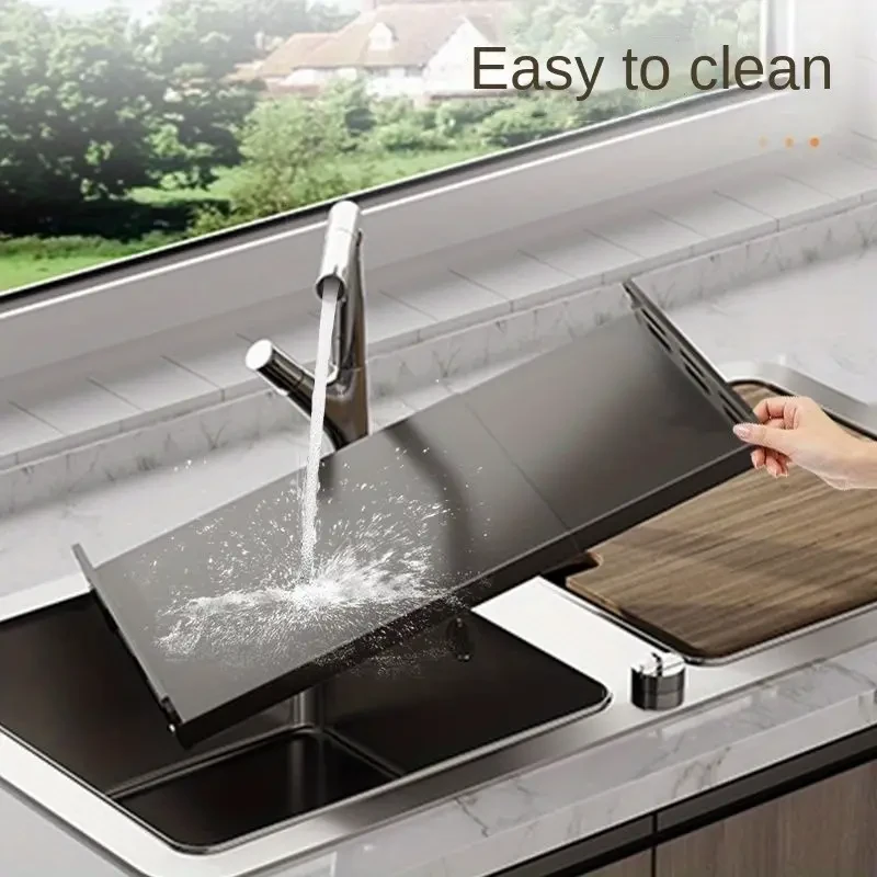 Organizador de cocina expandible de fácil instalación: estante multicapa para microondas y electrodomésticos, de hierro fundido con tubos de metal.