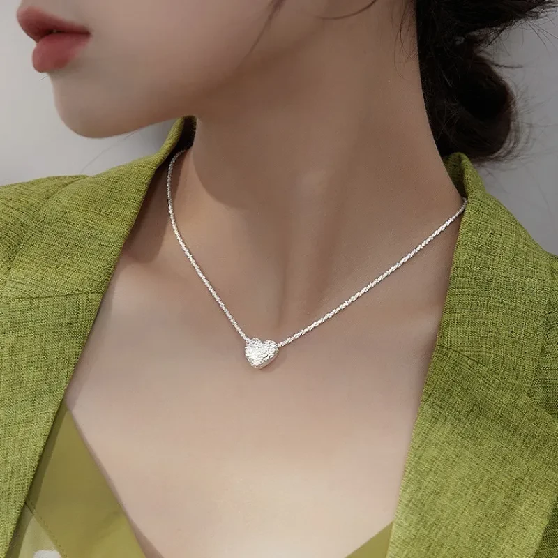 Collar Amor Brillante Sencillo Mujer