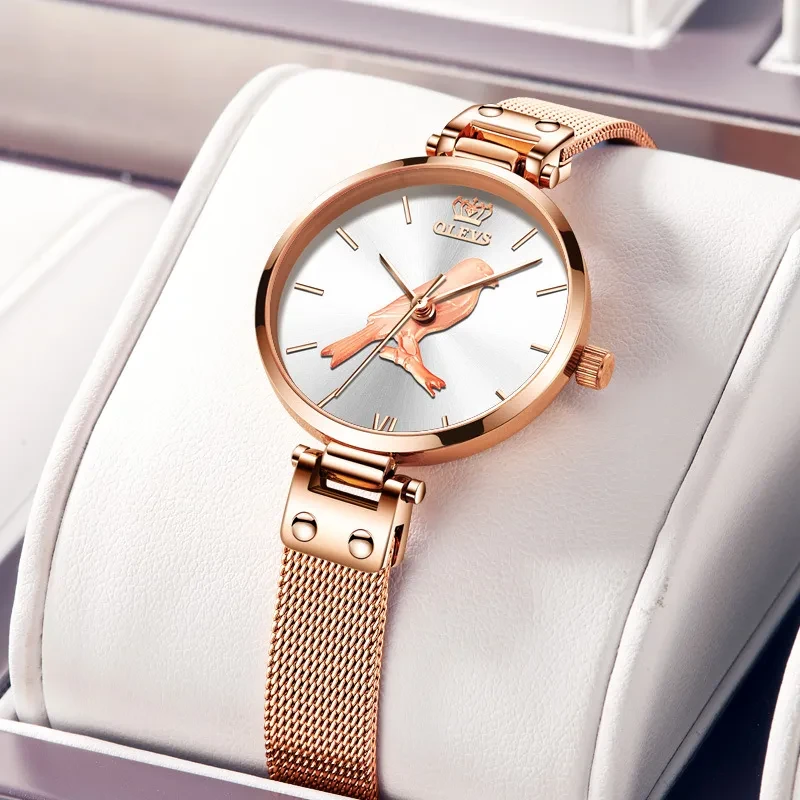 Reloj de cuarzo ultrafino para mujer