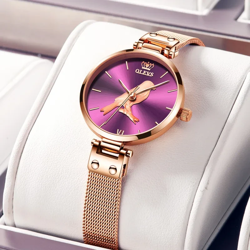 Reloj de cuarzo ultrafino para mujer