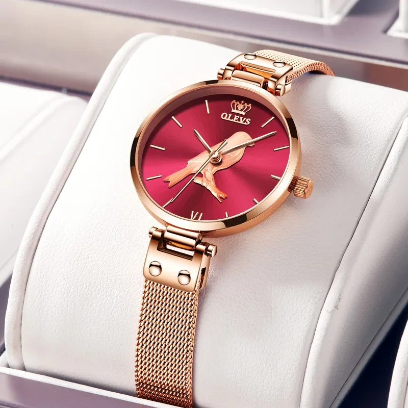 Reloj de cuarzo ultrafino para mujer