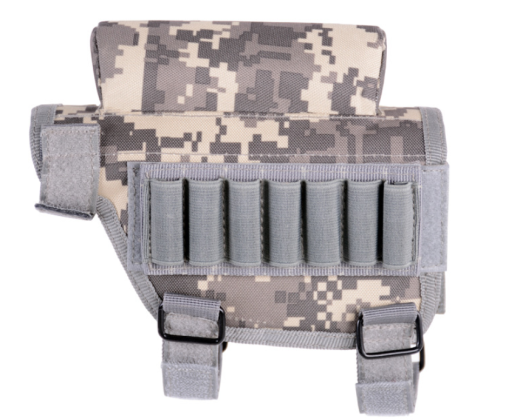 Accesorios para armas de caza, culata táctica ajustable para rifle y escopeta, almohadilla de tiro, funda para munición, soporte para cartuchos